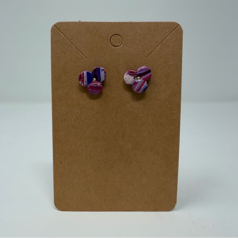 Handmade Polymer Sugar Plum Studs Earrings